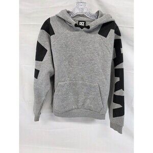 Ivy Park Logo Pullover Hoodie Sweatshirt Cotton Gray SZ S
